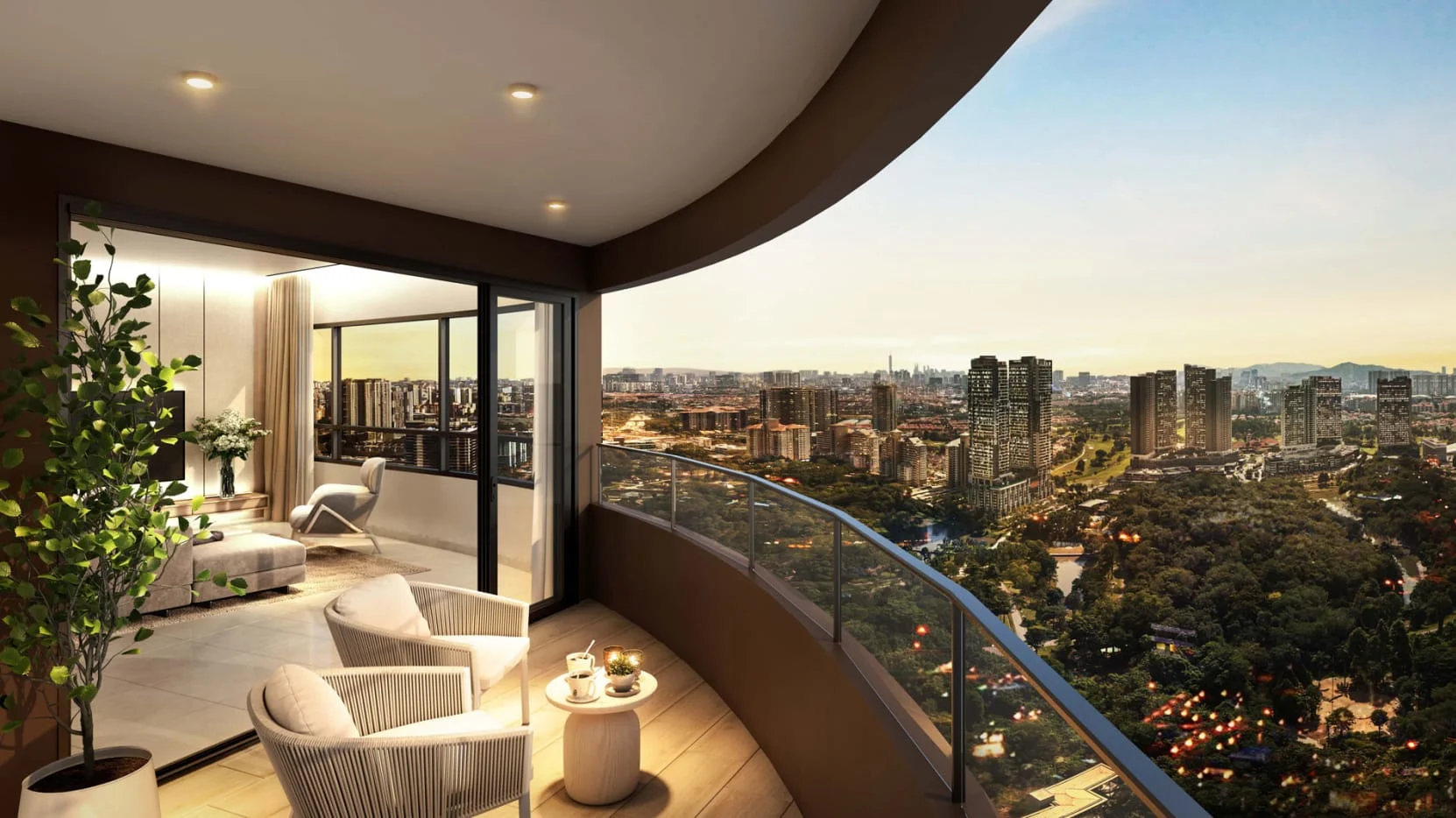 Sunset view of Park Green residences