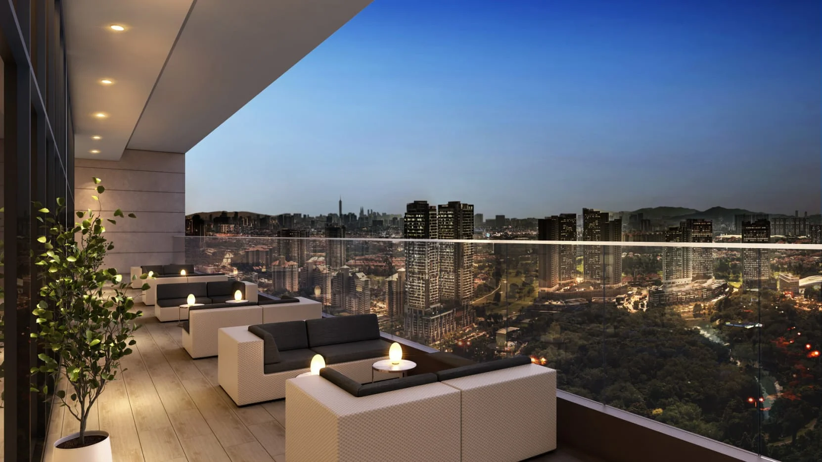 Evening view of Park Green residences